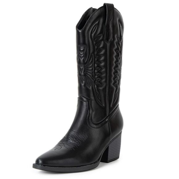 Alpine Swiss Shoes - Alpine Swiss Sadie Womens Cowboy Boots Mid Calf Block Heel Western Cowgirl Boots